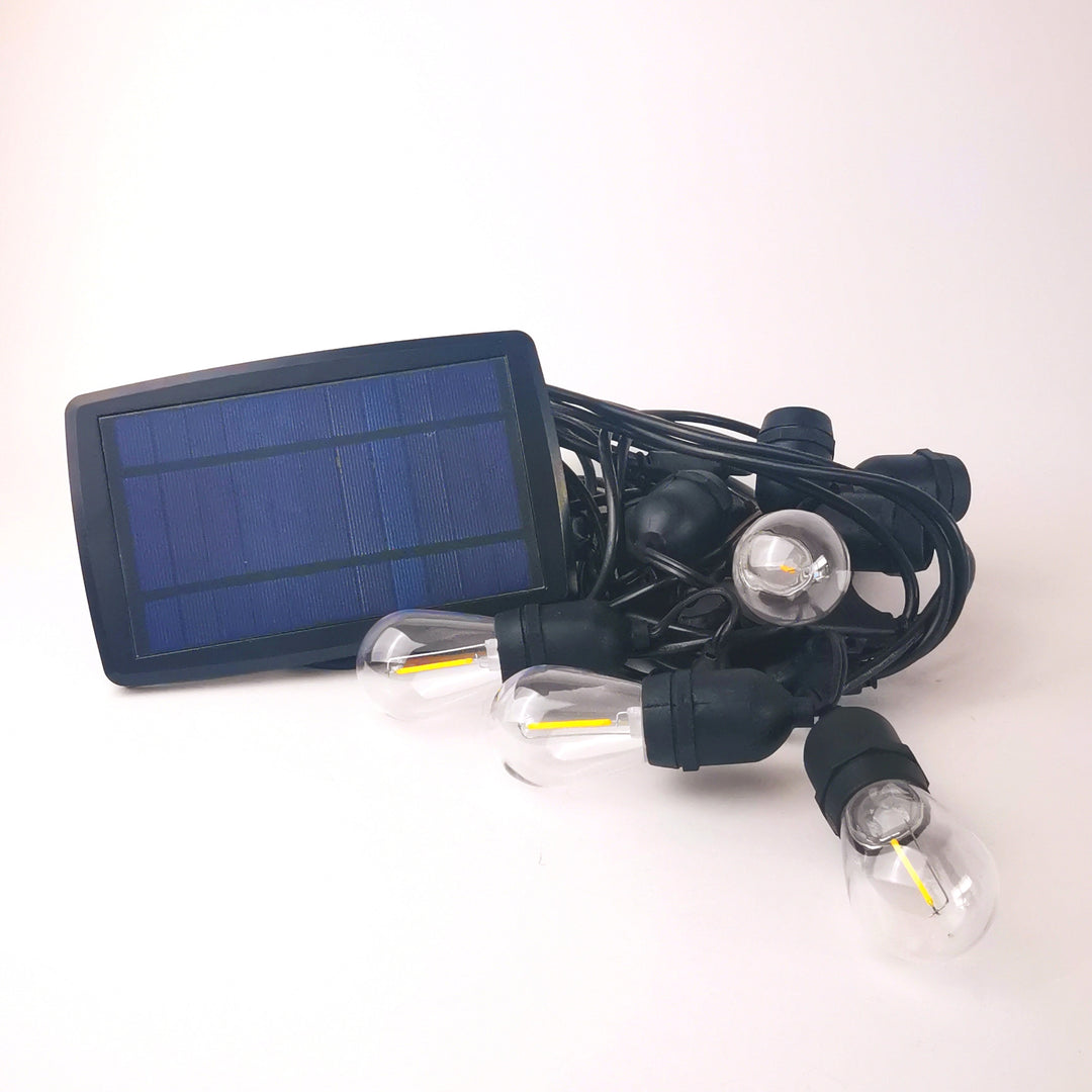 Solar S14 Festoon Lights | Drop Hang Style | 14.7m 15 Bulbs | Remote Control