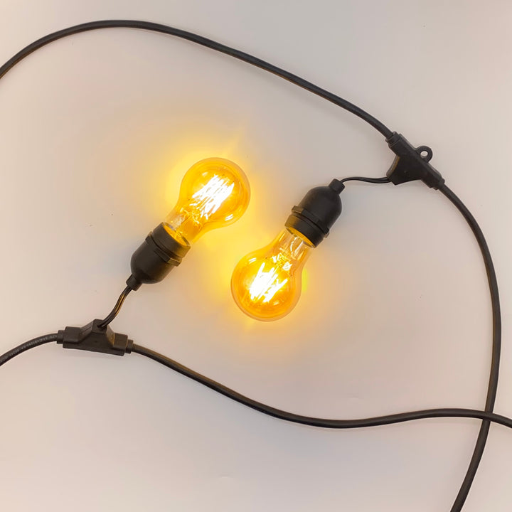 A19 Amber Bulb Drop Hang Festoon Lights from Love Your Lights