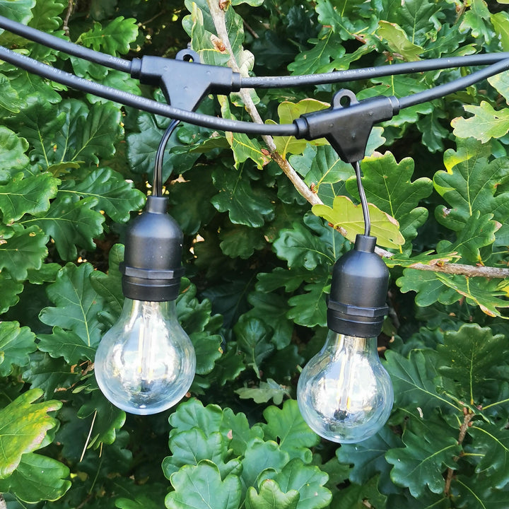 A60 Clear Bulb | 10m 20 Bulbs | Drop Hang Dimmable Festoon Lights