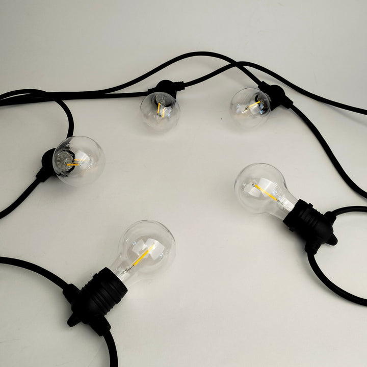 A60 Clear Bulb  | 10m 20 Bulbs | Flush Mount Dimmable Festoon Lights