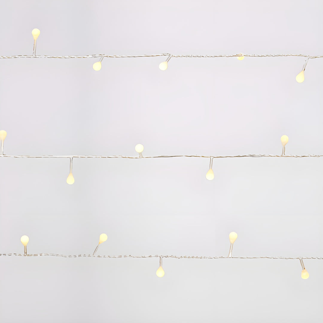 White Ball Fairy Lights | 40 LED Bulbs | Decorative Indoor