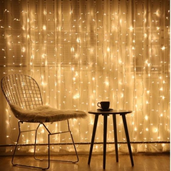 Indoor & Outdoor Curtain Fairy Lights | 3m x 3m Clear Cable Connectable | Core Series