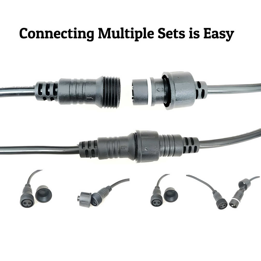 G80 Amber Bulb | 10m 10 Bulbs | Flush Mount Dimmable Festoon Lights