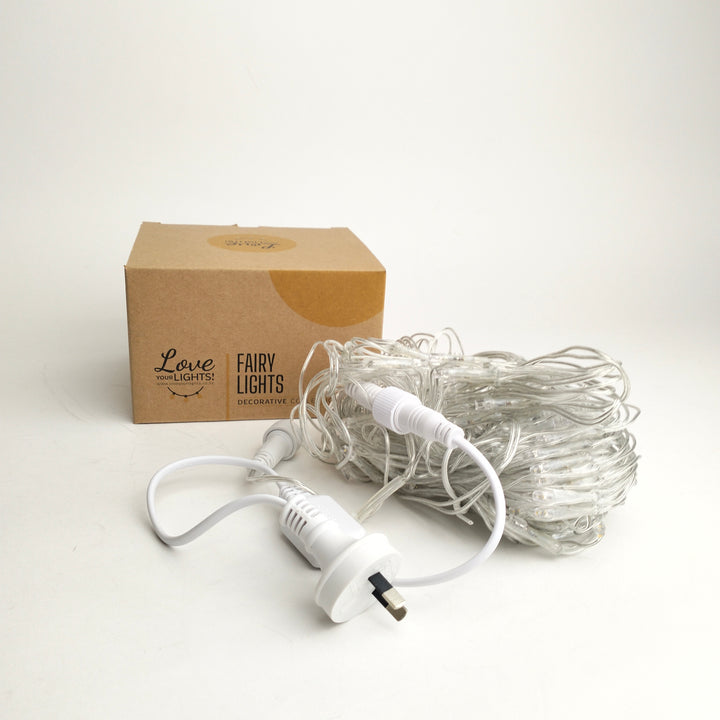 Indoor & Outdoor Net Fairy Lights | 2m x 5m PVC Clear Cable Connectable | Core Series