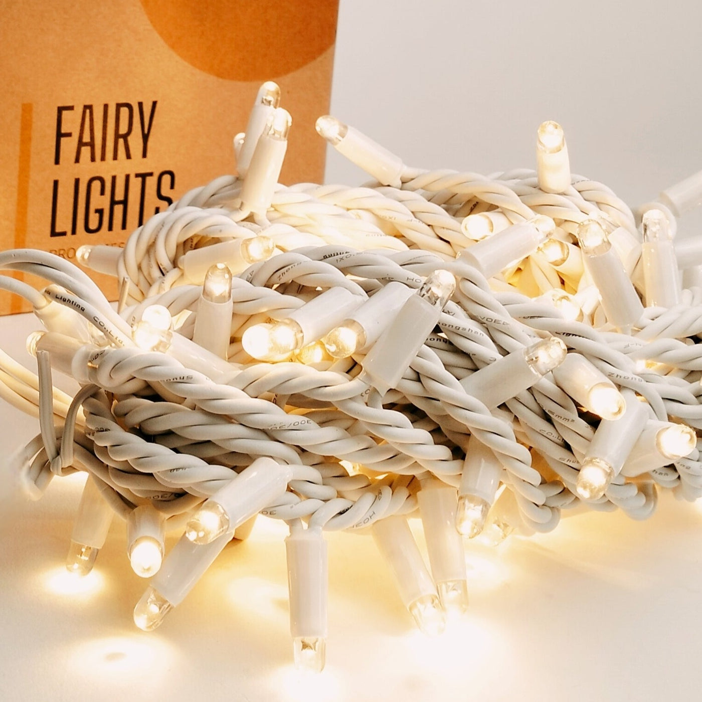 Pro Series Curtain Fairy Lights | White Rubber 3m x 3m | Connectable