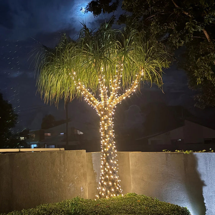 Small Outdoor Standard 230v Fairy Lights Tree Kit  | Black Cable | 40m