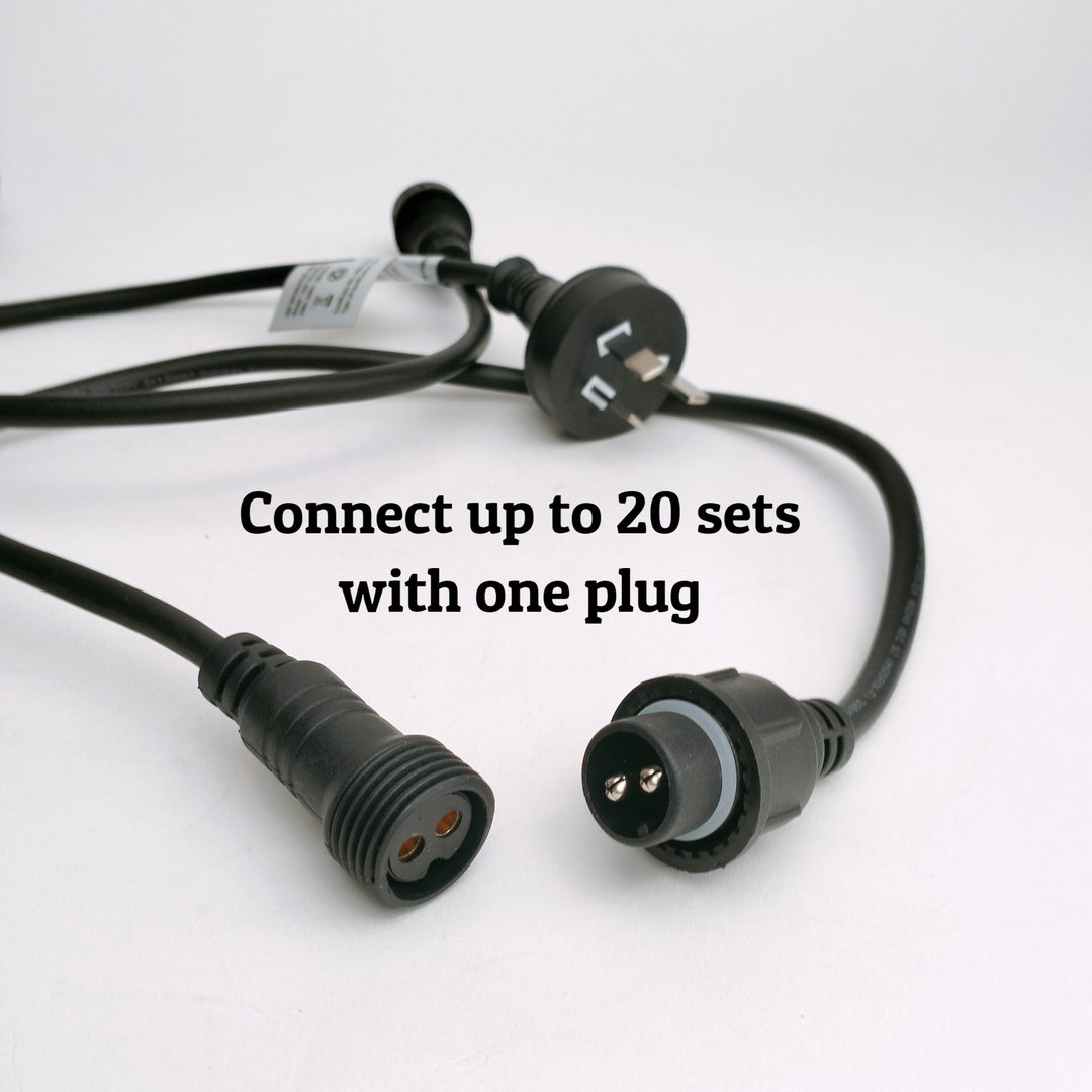 G80 Amber Bulb | 10m 10 Bulbs | Flush Mount Dimmable Festoon Lights