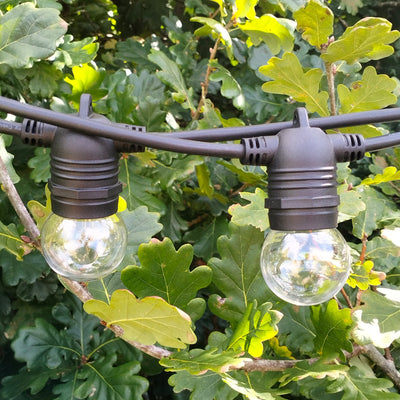 Flush Mount | 10m 10 Bulbs | G45 Clear | Non-dimmable Festoon Lights