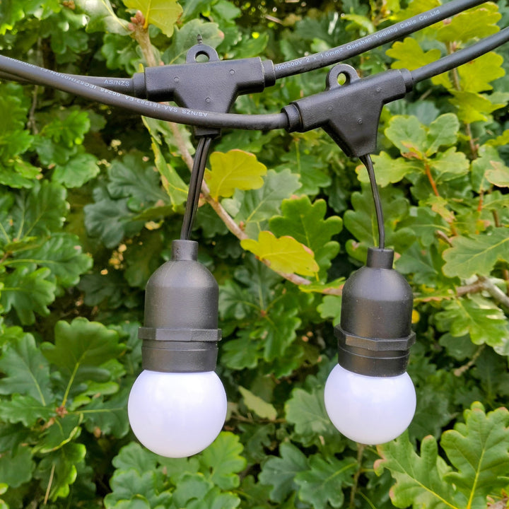 G45 Milky Bulb | 10m 20 Bulbs | Drop Hang | Non-Dimmable Festoon Lights