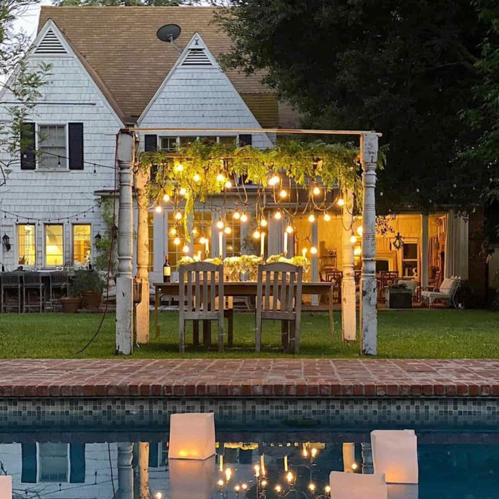 G80 Amber Flush Mount Festoon Lights from Love Your Lights