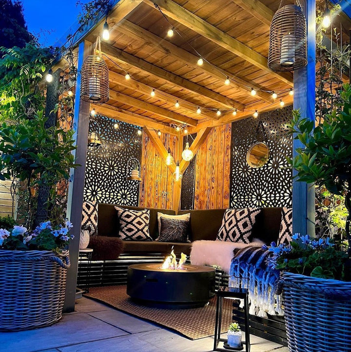 A60 Clear Bulb | 15m 15 Bulbs | Drop Hang Dimmable Festoon Lights