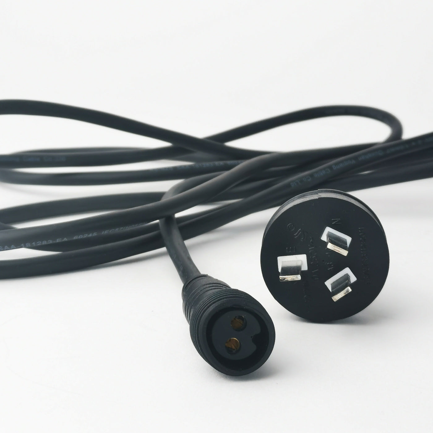 3m Black Festoon Extension Cable with Plug