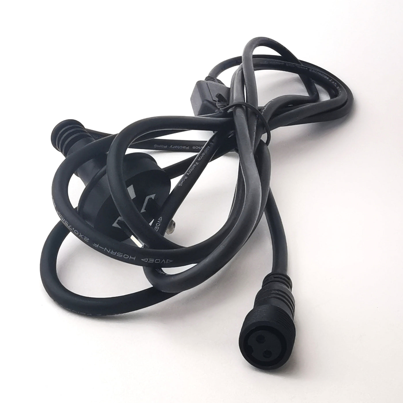 Pro Series | 3m Black Rubber with Plug | Extension Cable | Fairy Light