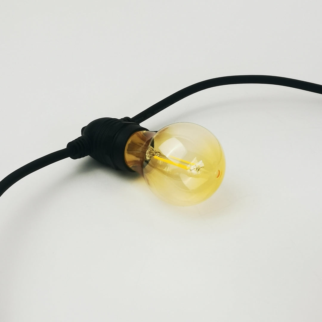 A60 Amber Bulb  | 10m 20 Bulbs | Flush Mount Dimmable Festoon Lights
