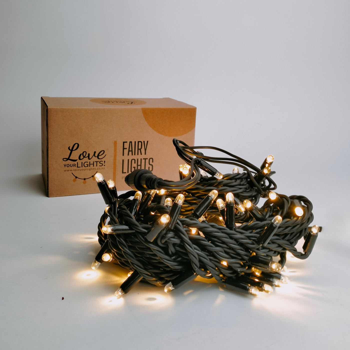 Pro Series Curtain Fairy Lights | 2m x 2m | Black Rubber | Connectable