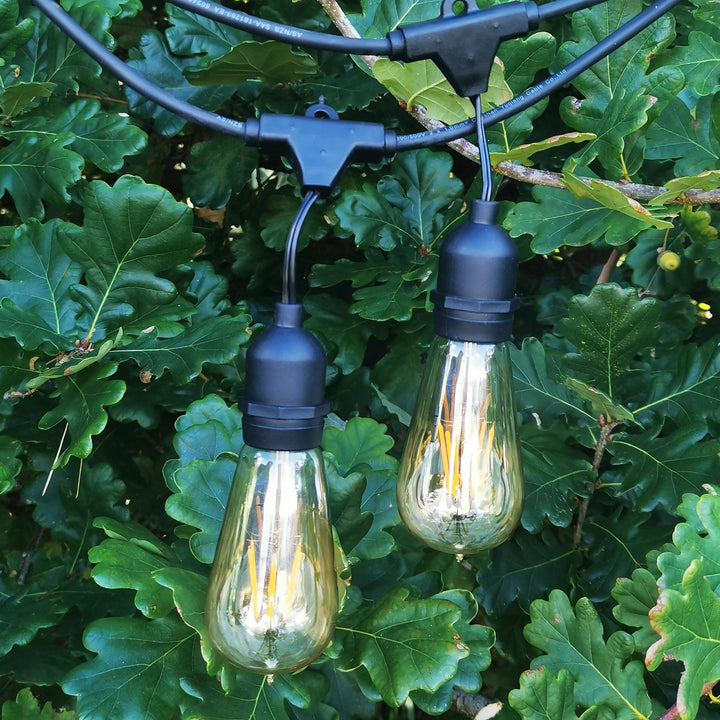 ST58 Amber Bulb | 10m 20 Bulbs | Drop Hang Dimmable Festoon Lights