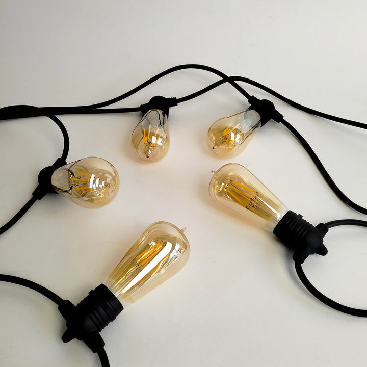 ST58 Amber Drop Hang Connectable Festoon Lights from Love Your Lights
