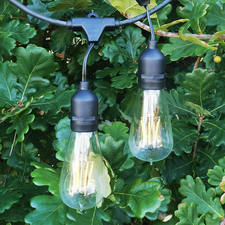 ST58 Clear Bulb | 15m 15 Bulbs | Drop Hang Dimmable Festoon Lights