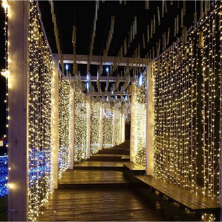 Outdoor Curtain Fairy Lights | 2m x 2m White Rubber Connectable  | Pro Series