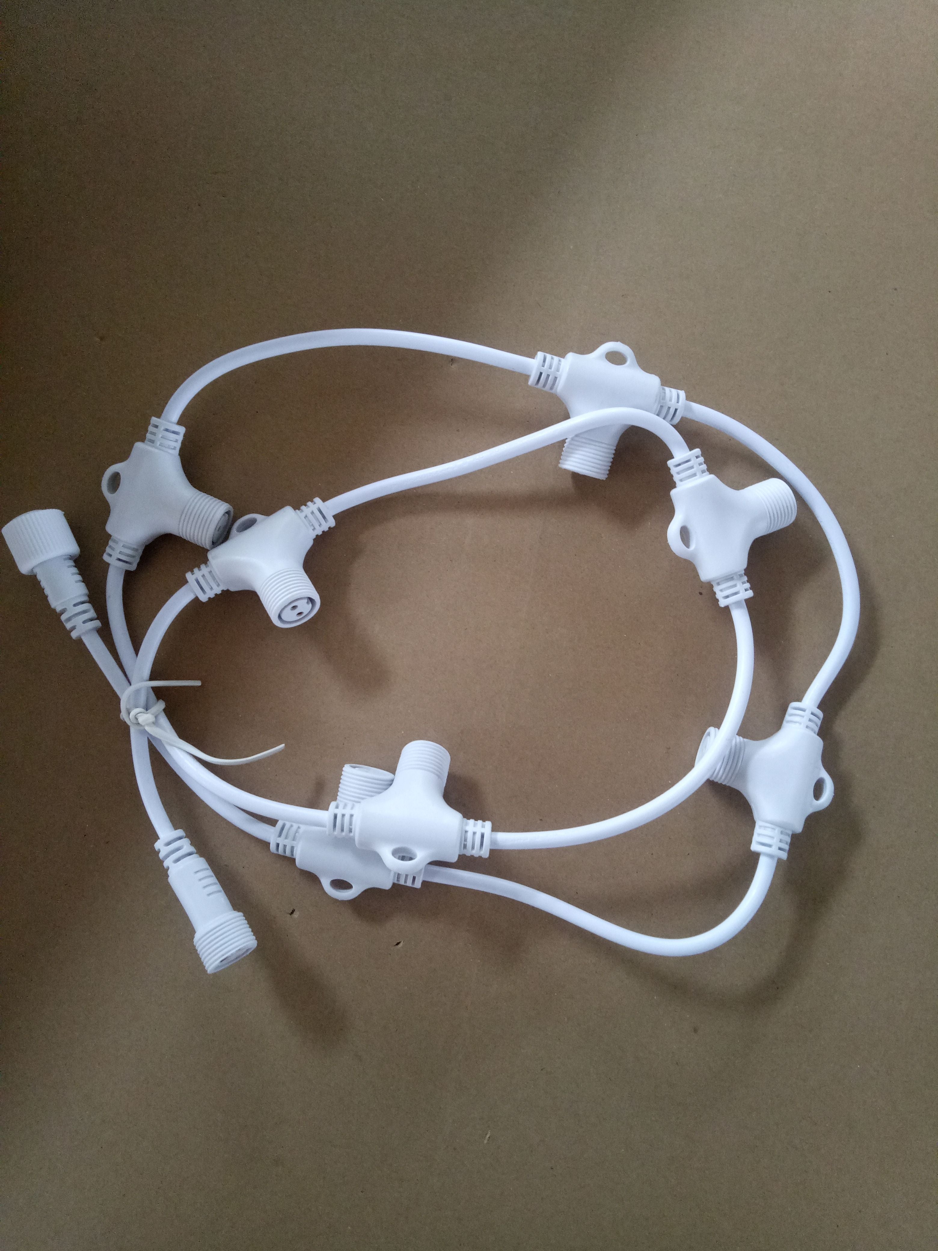 7 Ports Connector String Lights White