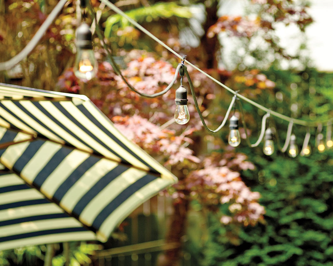 How to hang your string lights using a tension wire or nails