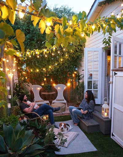 How to Style Your Outdoor Garden Space with String Lights