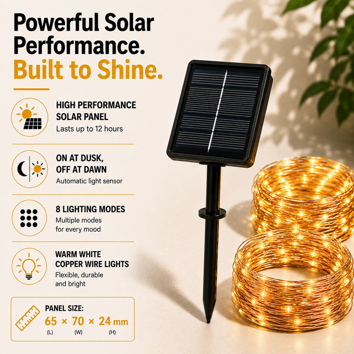 Solar Fairy Lights | 10m
