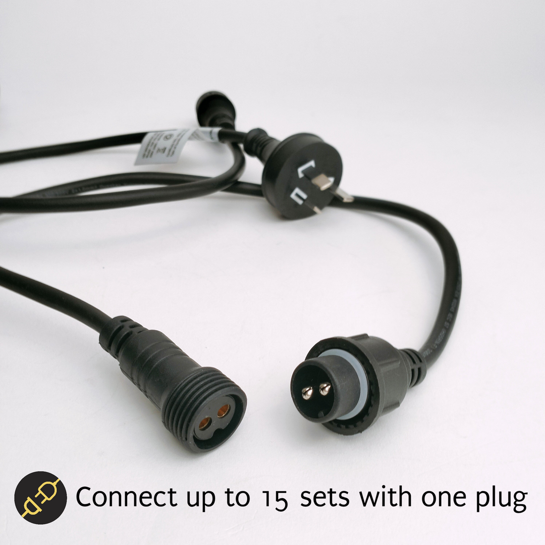 ST58 Amber Bulb | 10m 20 Bulbs | Drop Hang Dimmable Festoon Lights