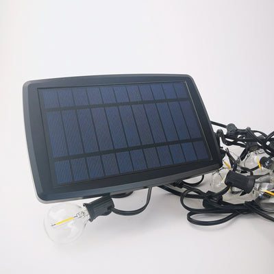 Solar G40 Festoon Lights | 7.6m 25 Bulbs | Clear | Remote Control