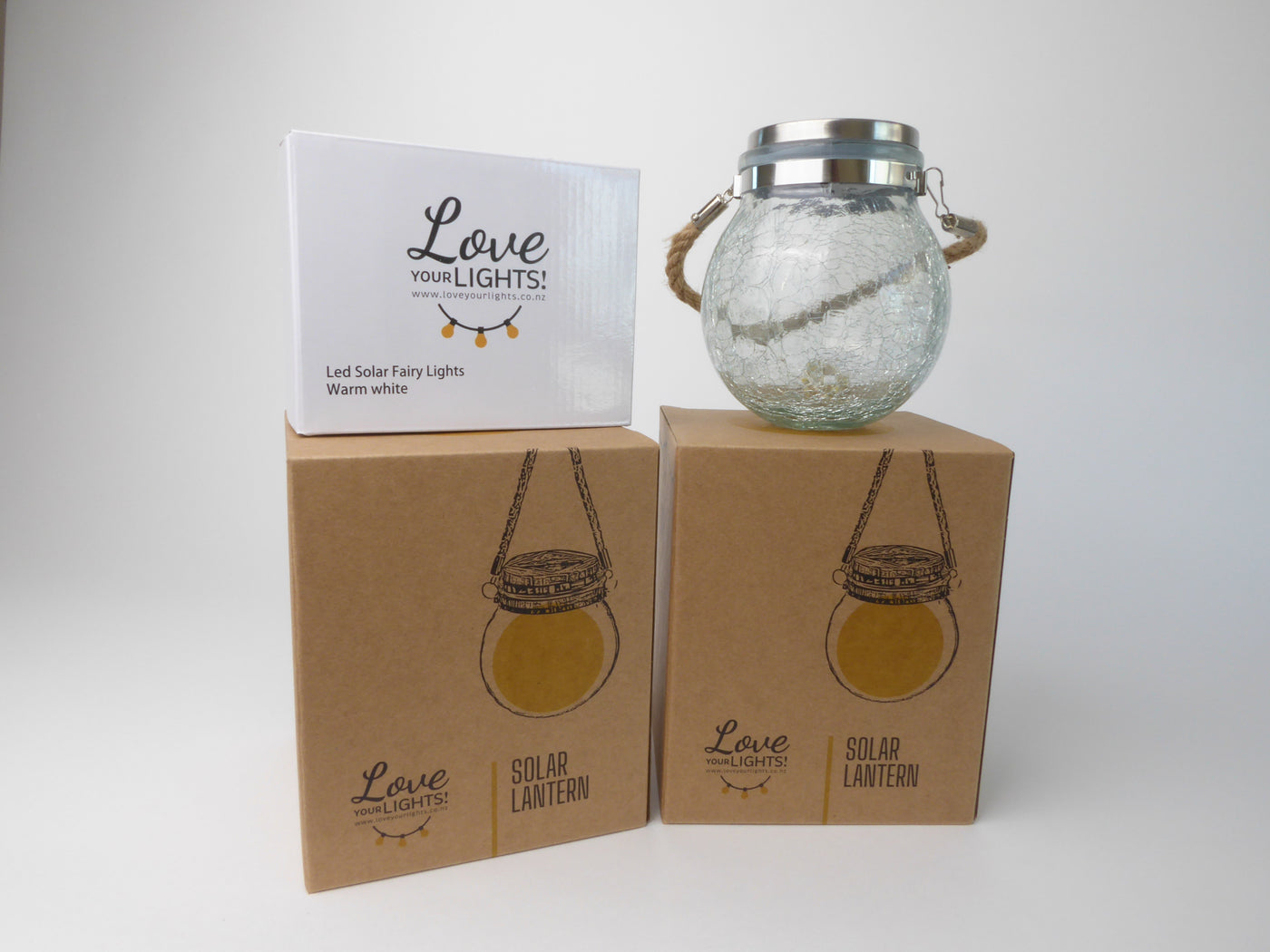 Solar Lantern & Solar Seed Fairy Light Bundle