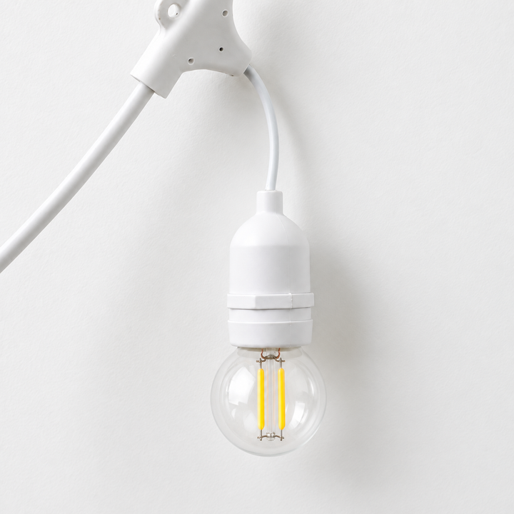 Festoon Lights | G45 Clear Bulb | 10m 10 Bulbs | Drop Hang