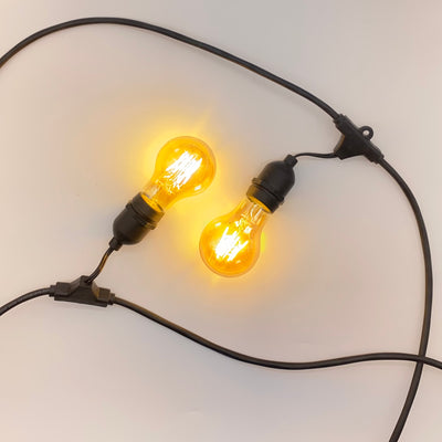 Drop Hang | 10m 10 Bulbs | A19 3w Amber | Dimmable Festoon Lights