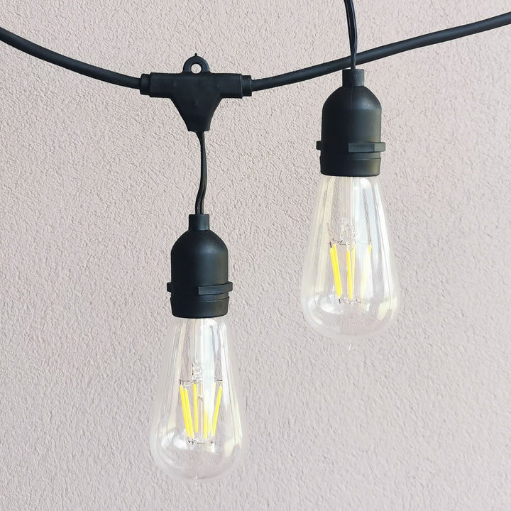 ST58 Clear Bulb | 10m 20 Bulbs | Drop Hang Dimmable Festoon Lights