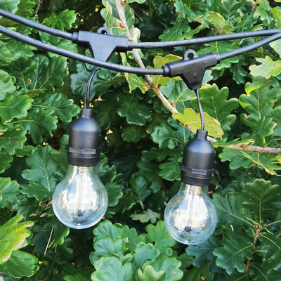 Drop Hang | 10m 20 Bulbs | A60 2w Clear | Dimmable Festoon Lights