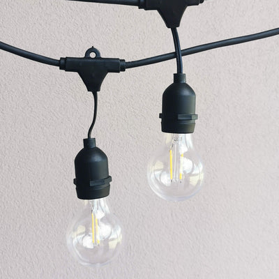 Drop Hang | 15m 15 Bulbs | A60 2w Clear | Dimmable Festoon Lights