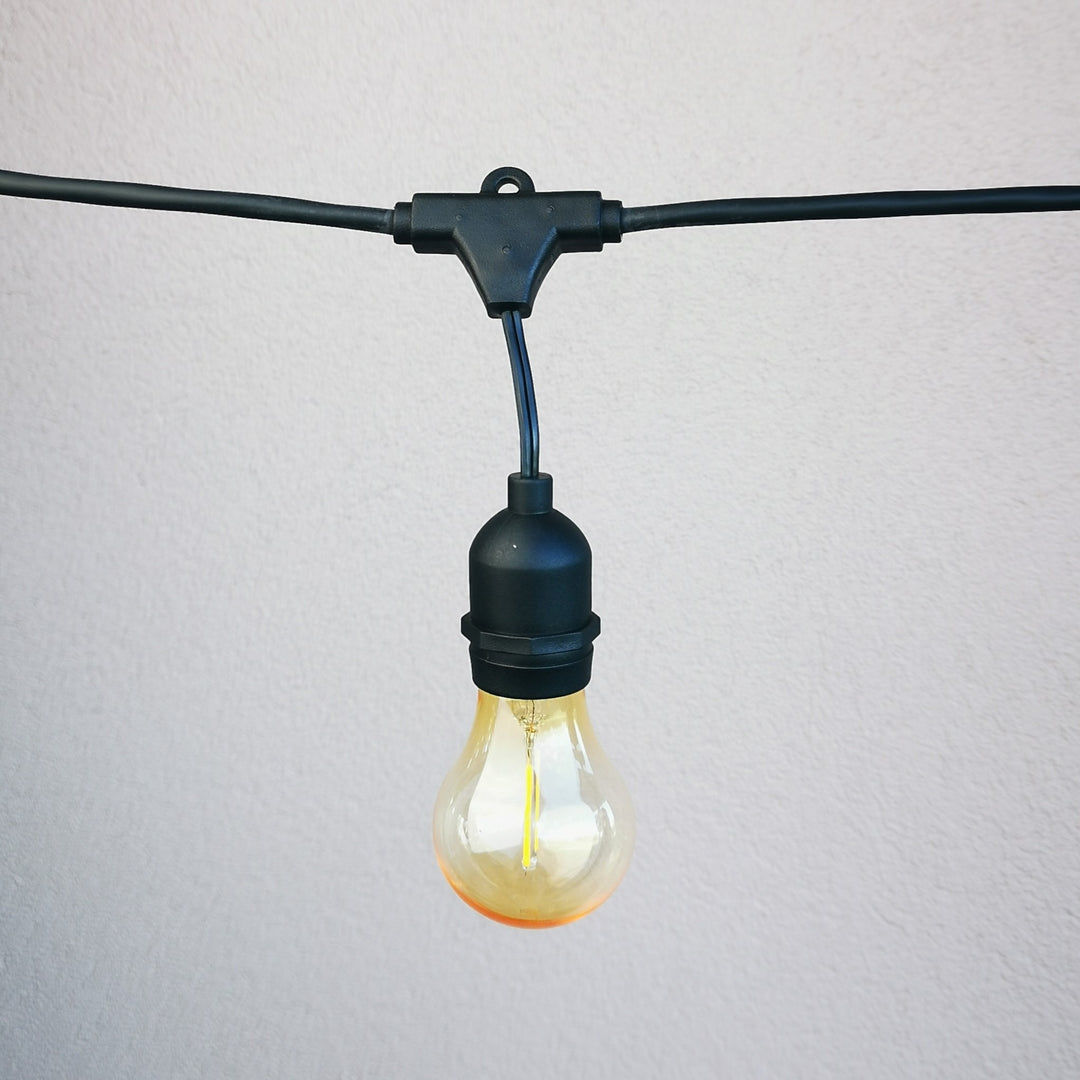 A60 Amber Bulb | 10m 20 Bulbs | Drop Hang Dimmable Festoon Lights