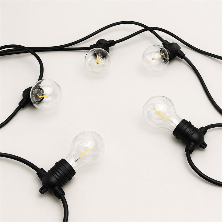 A60 Clear Bulb | 5m 10 Bulbs | Flush Mount Dimmable Festoon Lights
