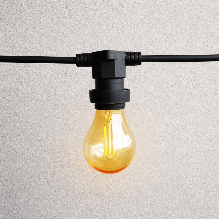 A60 Amber Bulb  | 10m 10 Bulbs | Flat Flush Mount Festoon Lights