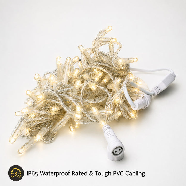 Indoor & Outdoor Fairy Lights | 10m | Connectable | Clear PVC Cable | Core Series
