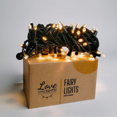 Essential Series Fairy Lights | 10m Black PVC Cable | Connectable | Indoor