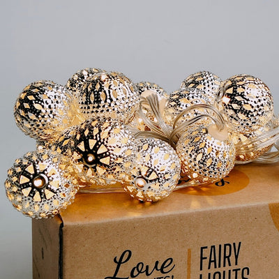 Moroccan Ball Fairy Lights | 2m & 20 Balls | Decorative Indoor
