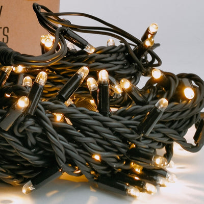 Pro Series Fairy Lights | 10m Black Rubber Cable | Connectable | Outdoor