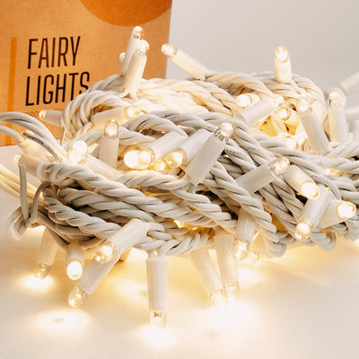 Low Voltage Fairy Lights | Pro Series | 10m White Rubber Cable | Connectable | Outdoor