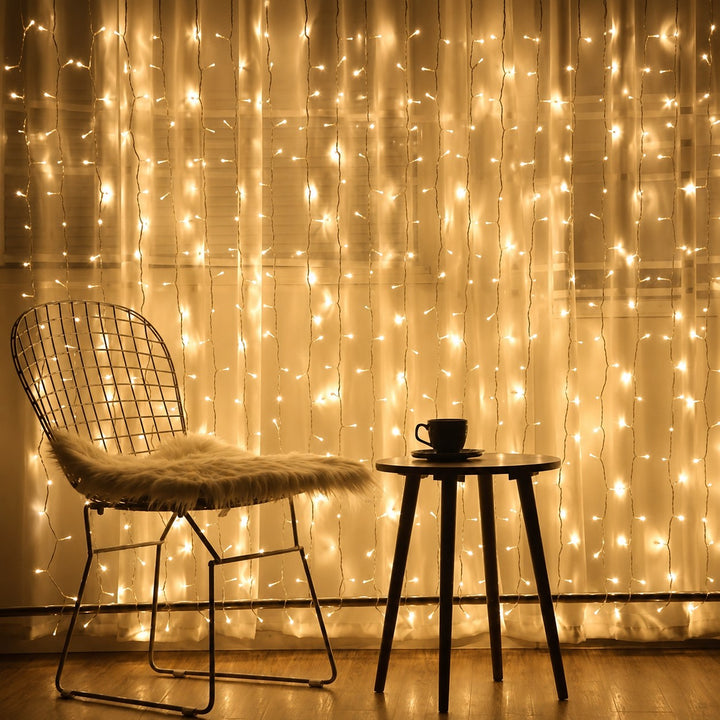 Indoor Curtain Fairy Lights | 2m x 2m Clear Cable | Connectable | Core Series