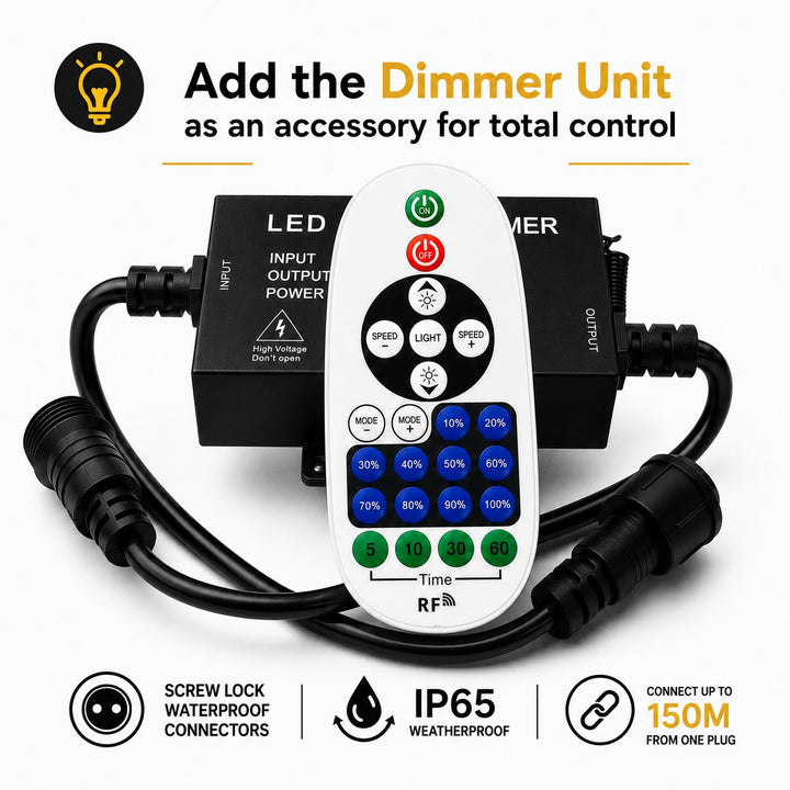 Indoor & Outdoor Fairy Lights | 10m | Connectable | Black PVC Cable | Core Series