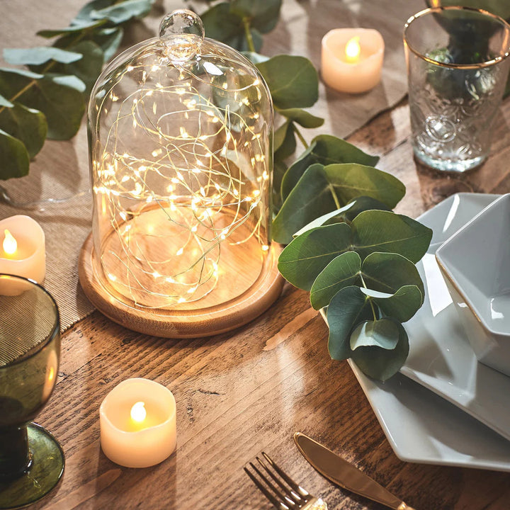 Copper 10m Fairy Lights | AA Battery | Decorative Indoor