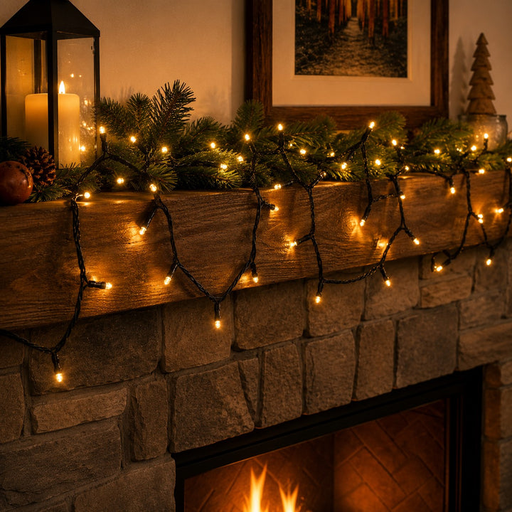 Indoor Fairy Lights |  10m | Connectable | Black PVC Cable | Essential Series