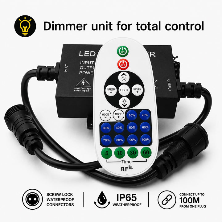 A60 Amber Bulb | 10m 10 Bulbs | Drop Hang Dimmable Festoon Lights