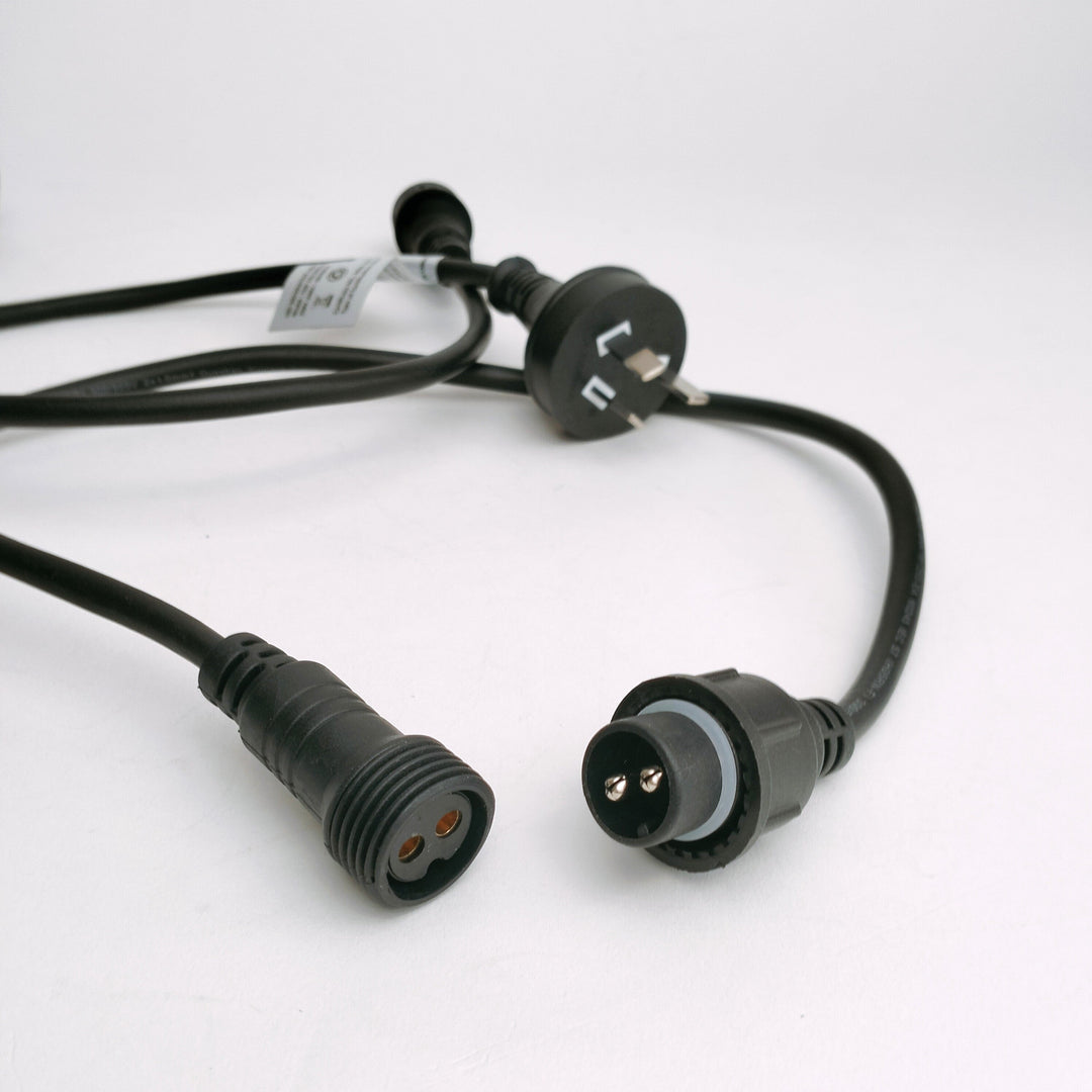 3m Festoon Light Extension Black