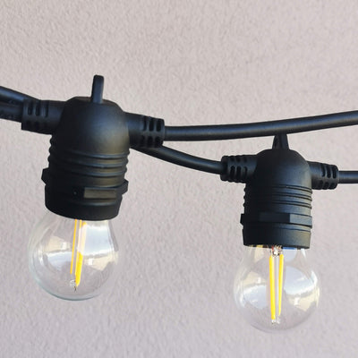 Flush Mount | 10m 10 Bulbs | G45 Glass | Non-Dimmable Festoon Lights
